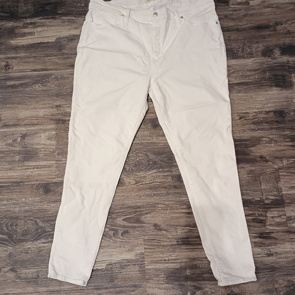 Madewell Denim Jeans Women's Size Tall T36 White EUC